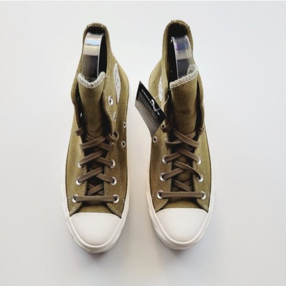 Converse Chuck Taylor All Star Lift Cable HI Dark Moss Green Egret Women's 10 - Picture 3 of 6